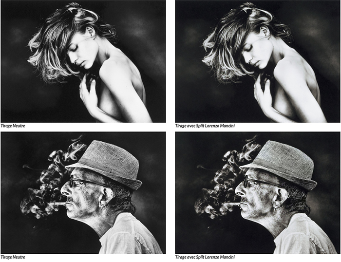 Teintes très chaudes dans les noirs et les ombres, un gris moyen neutre et des tonalités froides dans les hautes lumières. Photos : © Lorenzo Mancini Teintes très chaudes dans les noirs et les ombres, un gris moyen neutre et des tonalités froides dans les hautes lumières. Photos : © Lorenzo Mancini