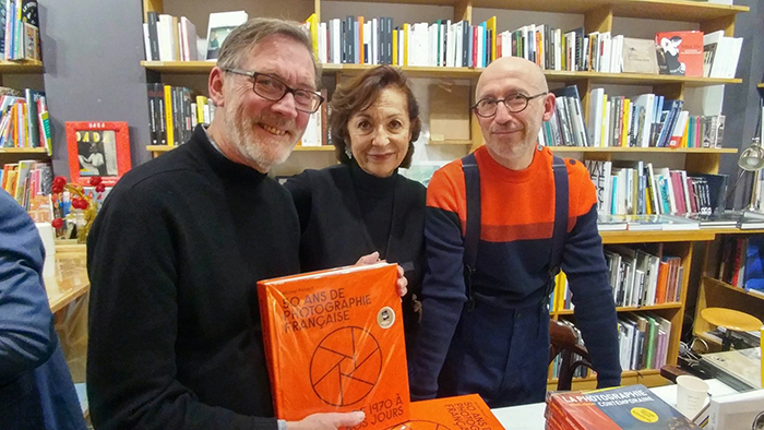 de gauche à droite : Marc Pussemier (La Comète), Marianne Théry (Textuel) et Michel Poivert (historien). Photos : © Emmanuel Lek