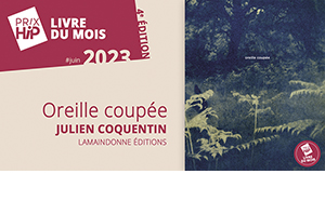 Prix HiP 2023 - Livre du mois #JUIN : Oreille coupée, de Julien Coquentin (lamaindonne éditions)
